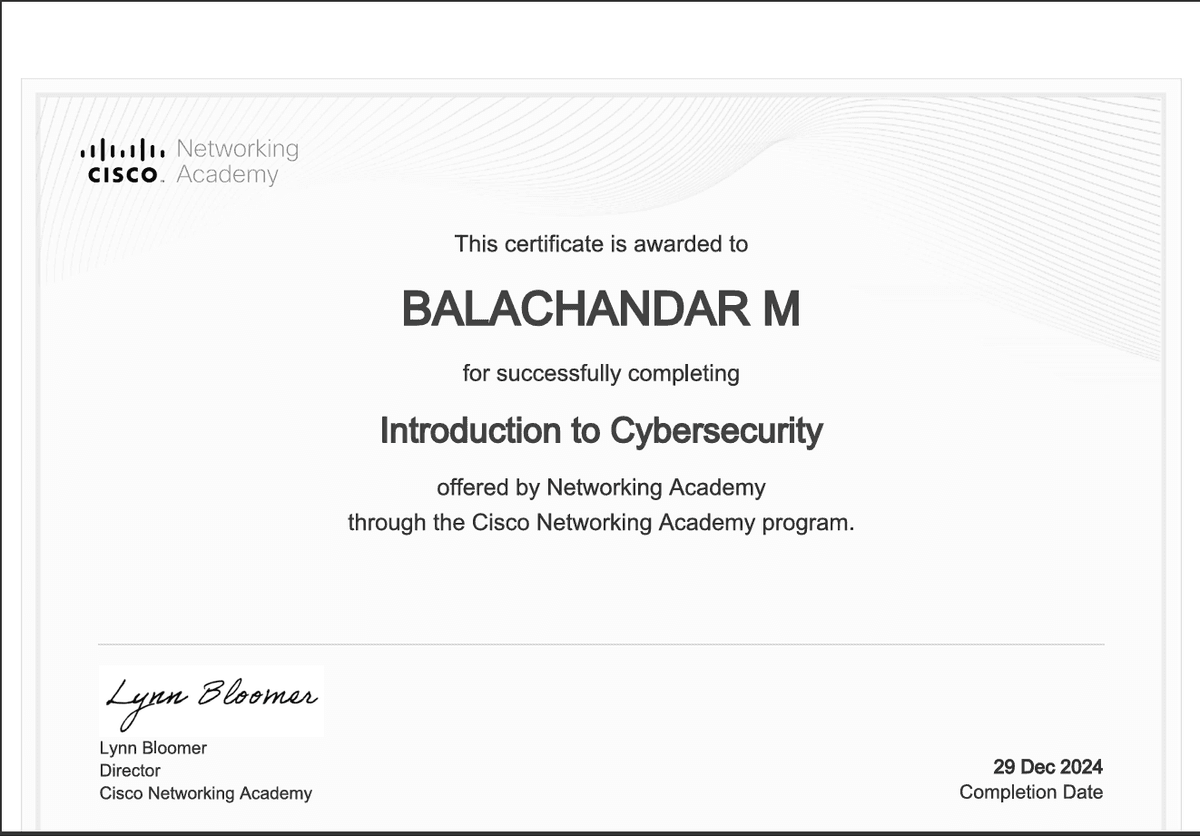 Introduction to Cybersecurity